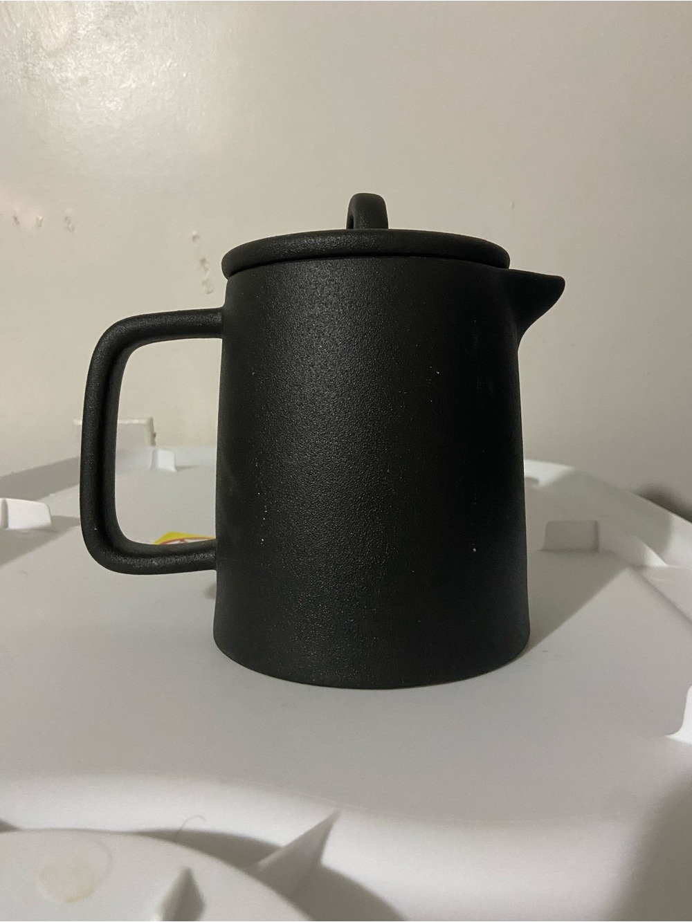 Black Matte Finish Tea Pot  RoughTexture Woolrich  6” H
